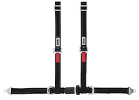 32083 Harness [4-Point, 2 x 2 in Belts, 50 in Length, Pull-Down, Sewn onto Lap Belt, Bolt-In, Blue]