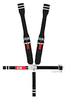 40024L-2 Kamlock Harness [5-Point, 2 in Belts, Ratchet, Springs, Black Hardware, Bolt-In, Wrap-Around, SFI 16.1, Black]