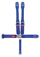 40073R-Q Ratchet Racing Harness [5-Point, 3 in., Latch and Link, Pull-Down, Blue, Bolt-In]