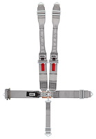40076R-Q Ratchet Racing Harness [5-Point, 3 in., Latch and Link, Pull-Down, Gray, Bolt-In]