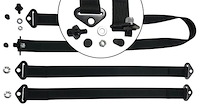 SP-57" Non-Wing Sprint Car Tether Kit [54 in End-to-End, Kingpin Stud Kit, Radius Rod Tethers, Heim Kit, Bolt-In]