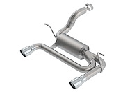 Axle-Back Exhaust System With S-Type Muffler for 2018 Jeep Wrangler JL/JLU 3.6L V6 - Polished Tips