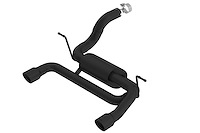 Axle-Back Exhaust System Fits 2018-2019 Jeep Wrangler JL/ JLU 2.0L - "S-Type" Muffler - Black Tips