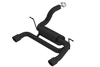 Axle-Back Exhaust System Fits 2018-2019 Jeep Wrangler JL/ JLU 2.0L - "ATAK" Muffler - Black Tips