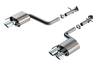 11981 Axle-Back Exhaust System S-Type for 2016-2017 Lexus IS200t, Fits Select Lexus IS300 [Chrome Tips]