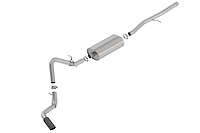 Cat-Back Exhaust System 2019 Silverado/Sierra 1500 5.3L, Single-Side Exit - Black Chrome Tip