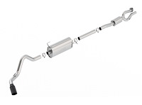 Cat-Back Exhaust System 2017-2019 Ford F-250/F-350 SD 6.2L V8 2WD/4WD - Regular/Crew Cab - Black Chrome Tip - "S-Type" Muffler