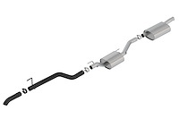 Cat-Back Exhaust System Jeep Gladiator JT 3.6L V6 4WD Crew Cab - "Touring" Muffler - Black Turndown Tip