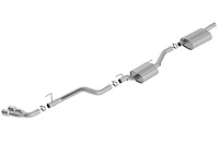 Cat-Back Exhaust System Jeep Gladiator JT 3.6L V6 4WD Crew Cab - "Touring" Muffler - Dual Tip (Brushed Finish)