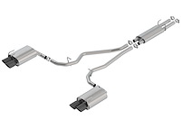 S-Type Cat-Back Exhaust System Fits Late-Model Ford Explorer ST/Platinum, Lincoln Aviator 3.0L V6 Ecoboost [Black Chrome Tips]