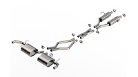 140955 S-Type Cat-Back Exhaust System Fits Select Jeep Grand Cherokee Overland, Summit, Summit Reserve 3.6L V6