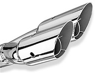 Stainless Steel Exhaust Tip Outlet Size: 3"
