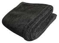 20308 Drying Towel [Double-Twist Microfiber 30 in. x 20 in., Black]