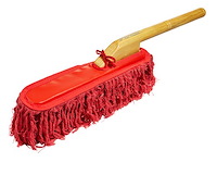 62442 Wooden Handle, Wax-Treated Cotton Mop for Scratch-Free Dusting
