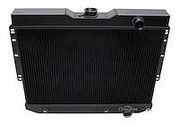 3-Row Aluminum Radiator 1960-1965 Chevy Impala/Bel-Air 3.9l L6/327ci V8/283ci V8, Semi-Gloss Black Finish