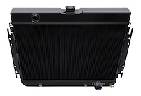 CC289B-BLK 3-Row Aluminum Radiator 63-68 Chevy Bel-Air/Biscayne/Impala V8; 64-67 Chevy Chevelle/El Camino V8 [Semi-Gloss Black]