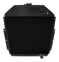 CC4252-LS-BLK GM LS Conversion/Dual-Pass Radiator for 1942-47 Ford 1/2, 3/4, 1-Ton Trucks, 1948-52 Ford F1, F2, F3 Truck [Black]