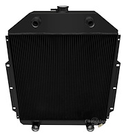 CC4252FH-BLK All-Aluminum Radiator for 1942-1952 Ford Truck w/ Ford Flathead [Black]