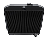 3-Row Aluminum Radiator 1955-1957 Chevy Bel-Air/Nomad/150/210-Series 4.3/4.6L V8, Semi-Gloss Black Finish