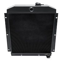 3-Row Aluminum Radiator 1947-1954 Chevy C/K-Series Pickup Truck/Suburban/Panel Truck, Semi-Gloss Black Finish