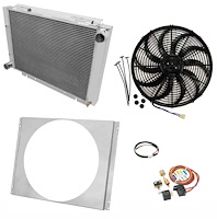 CC6063 All-Aluminum Radiator System Kit for 1960-1963 Ford Galaxie [Single Fan]