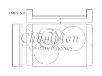 FS4952-2X10 Aluminum Fan Shroud for 1949-1952 Studebaker Pick-Up Trucks