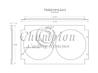 FS5831919213 Aluminum Fan Shroud for 1973-1985 Jeep CJ
