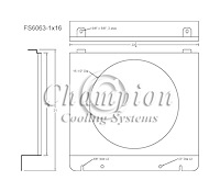 FS6063-1X16 Aluminum Fan Shroud for 1960-1963 Ford Galaxie