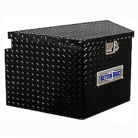 Utility Trailer Tongue Tool Box Black Powdercoated Aluminum Diamond Plate