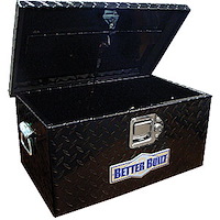 ATV Tool Box Black Powder Coated Aluminum Diamond Plate