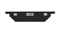 73210285 Crown Aluminum Low Profile Slimline Narrow Wedge Cut Crossover Saddle Truck Box [Gloss Black Finish]