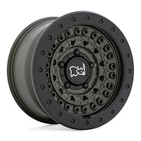1890BCD-86140N12 BARRICADE Wheel [Size: 18" x 9"] Olive Drab Green w/Black Rock Guard