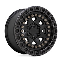 1890CBN106120M67 CARBINE Wheel [Size: 18" x 9"] Matte Black w/Machined Tinted Ring/Bronze Bolts