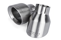 Double-Walled 4" Slash-Cut Tips (Brushed) - Set of 2