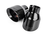 Exhaust Tips 4 in. Outlet, Slash-Cut [Black-Diamond Polished Finish]