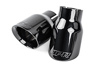 Double-Walled 3.5" Slash-Cut Tips (Diamond Black) - Set of 2