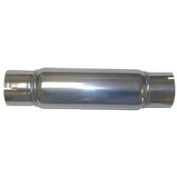 Tube Muffler 2.5 in. Inlet 3 in. Outlet L-12 in. Cermakrome Ceramic Coated