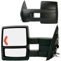 OEM Style Replacement mirror set for 09-12 Ford F150 extendable towing mirror w/LED Arrow turn signa