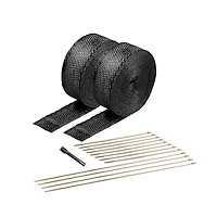 Black Titanium Exhaust Wrap Kit [2 in. x 50 ft., 1,800 Degree F Direct Heat Rating]