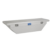 63 in. Angled Crossover Low-Profile Truck Tool Box [Bright Aluminum]