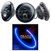 High Powered Sealed Beam Headlight Black Bezel