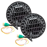 Off Road 7 High Powered LED Headlights Black Bezel