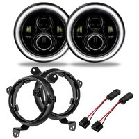 High-Powered LED Headlight Assembly with White Halo [Jeep Wrangler JL]