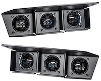 Triple LED Fog Light Kit for Late-Model Ford Bronco with OEM Modular Steel Front Bumper [White]