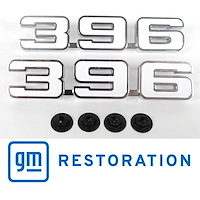 EM01-696 Fender Emblems "396" for 1969 Chevy Camaro, 1970 Chevy Nova