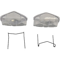 HL32-59P for 1959-1971 Mercedes-Benz W111 W112 Headlamp Lens Set Clear W/O Bulb Holder W/ Spring