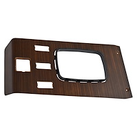 SH32-811PZ for 1981-1985 Mercedes-Benz R107 Shifter Wood Cover W/ Hazard, Power Window, Power Mirror (Zebrano Wood)