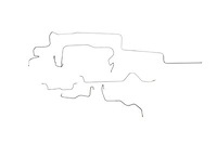Plymouth Valiant Brake Line Kits Standard Drum - 106 in Wheelbase 7-1/4 in Axle -1964 1965 1966