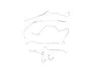 Chevrolet Camaro Brake Line Kit Power Drum - Mono-Leaf Spring 2 Pc. Front to Rear -1968