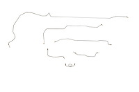 MU1001RH-S Complete Brake Line Kit with Rubber Hoses  for 1965 Ford Mustang Manual Drum [Stainless Steel]